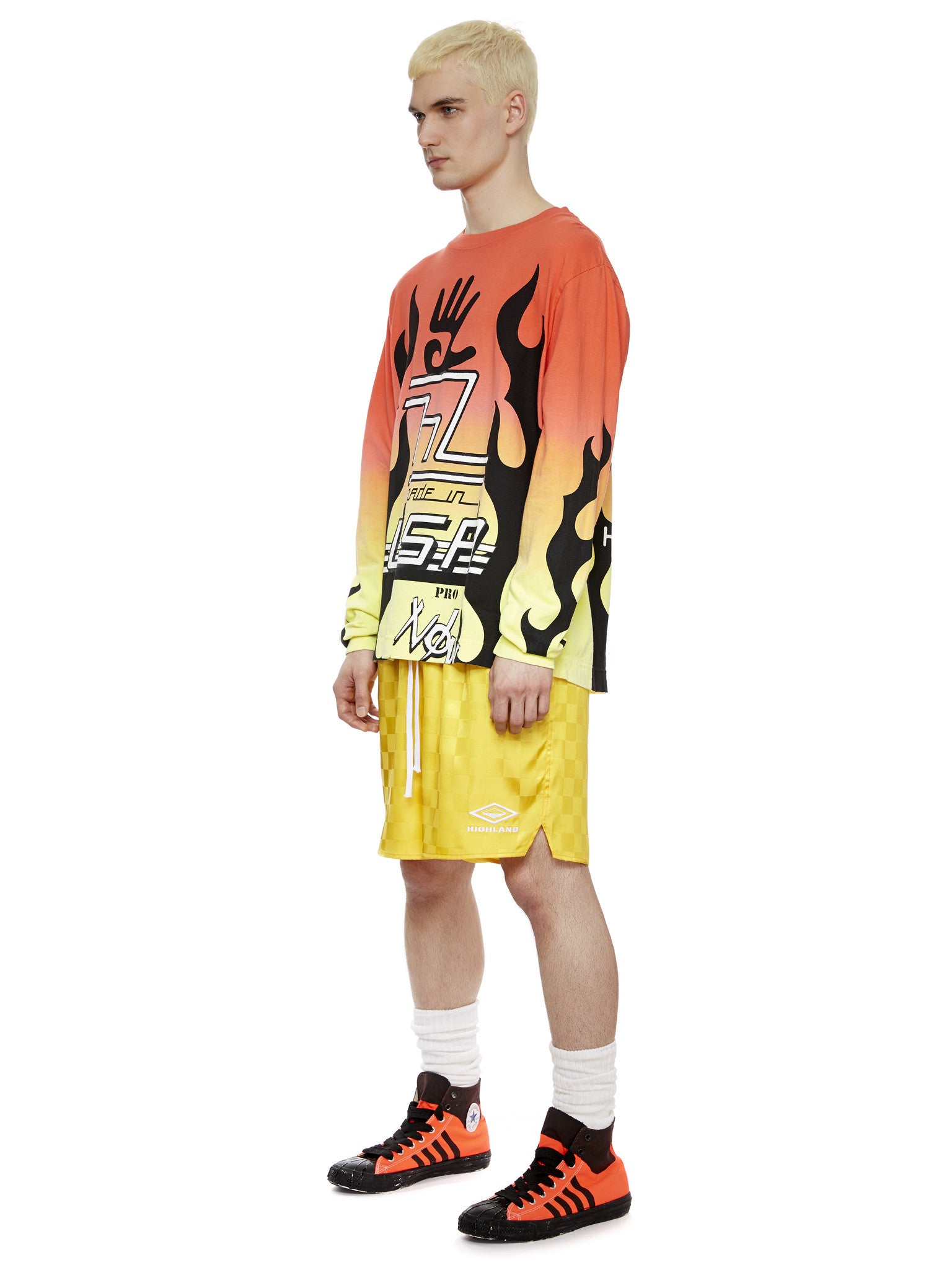 L/S Flame T-Shirt in Flame Gradient