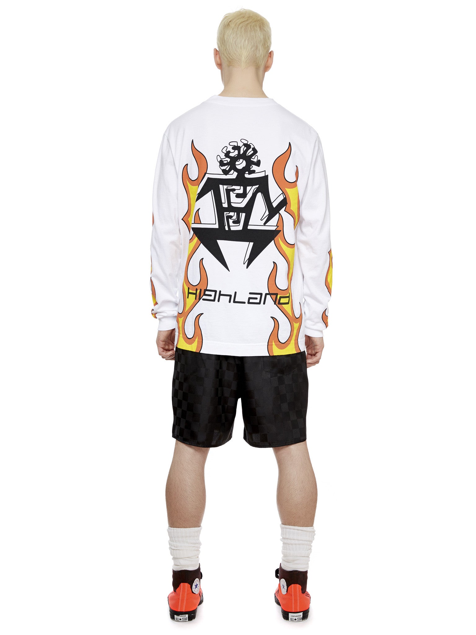 L/S Flame T-Shirt in White