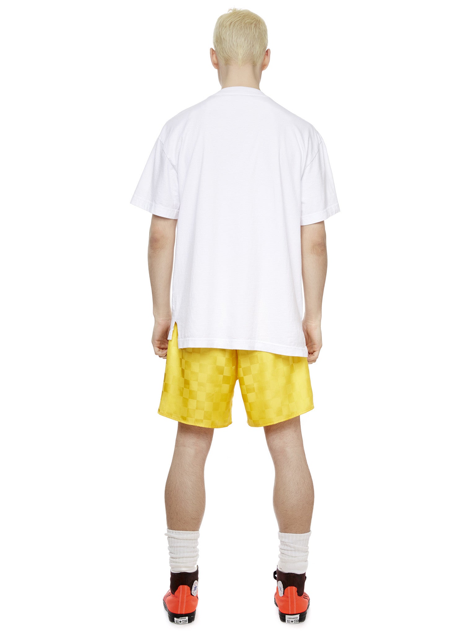S/S Logo T-Shirt in White/Flame Gradient