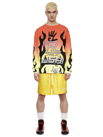 L/S Flame T-Shirt in Flame Gradient